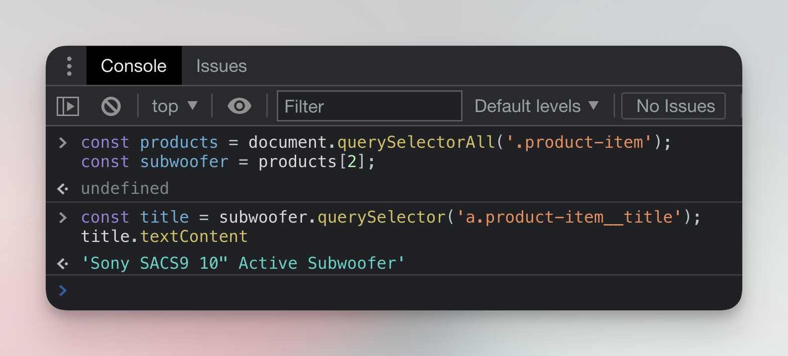 Extract product title